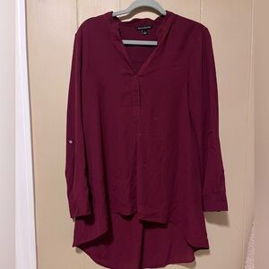 Zac & Rachel Deep Burgundy Tunic Top